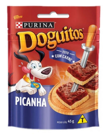 DOGUITOS PETISCO PARA CÃES SABOR PICANHA - 20X45G