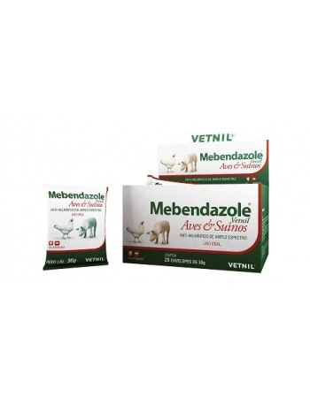MEBENDAZOLE VETNIL AVES E SUINOS 20X30G