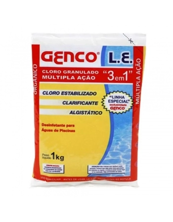 GENCO L.E. CLORO GRANULADO 1KG MULTIPLA AÇAO