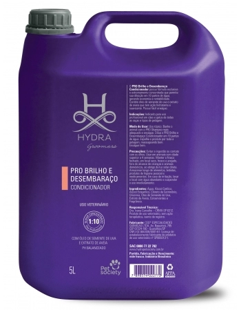 HYDRA GROOMERS PRO CONDICIONADOR BRILHO E DESEMBARAÇO 5L