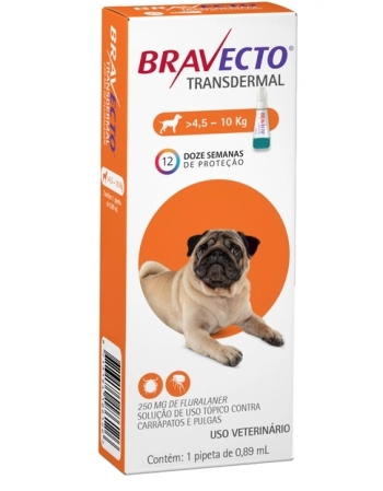 BRAVECTO TRANSDERMAL CAES 250MG (4,5-10KG)