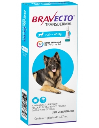 BRAVECTO TRANSDERMAL CAES 1000MG (20-40KG)