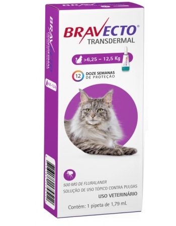 BRAVECTO TRANSDERMAL GATOS 500MG (6,25 - 12,5kg)