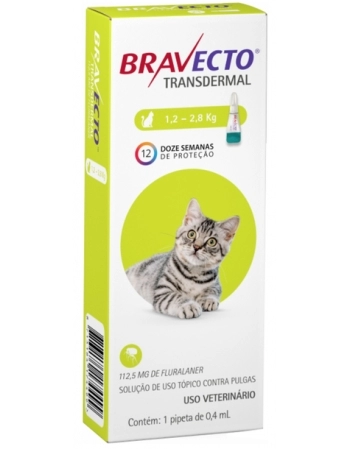 BRAVECTO TRANSDERMAL GATOS 112,5MG(1,2 - 2,8)