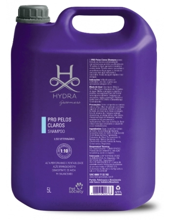 HYDRA GROOMERS PRO SHAMPOO PELOS CLAROS 5LT