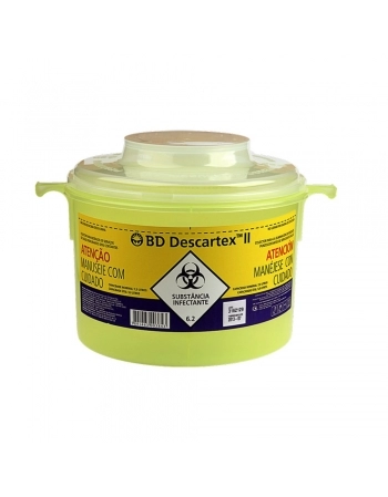 DESCARTEX - COLETOR PARA MATERIAL PERFURO-CORTANTE PLÁSTICO RÍGIDO 7L - BD