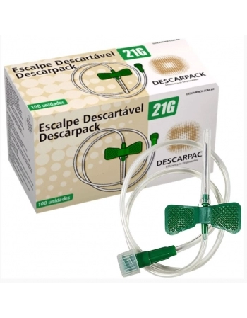 ESCALPE DESCARTÁVEL 21G VERDE