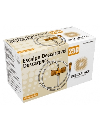 ESCALPE DESCARTÁVEL 25G LARANJA