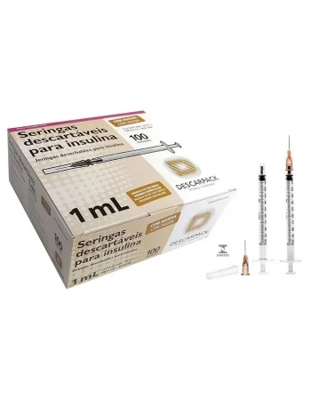 SERINGA INSULINA 1ML C/ AGULHA 13 X 4,5