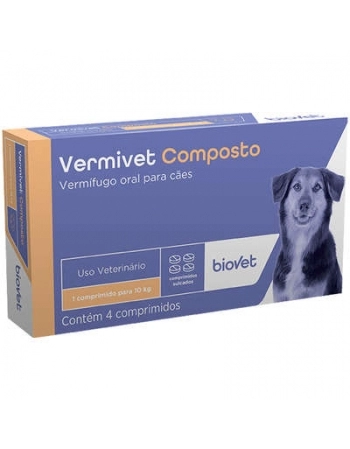 VERMIVET COMPOSTO 600 MG C/04 COMP.