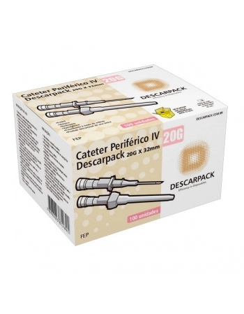 CATETER INTRAVENOSO S/ DISPOSITIVO 20G ROSA DESCARPACK