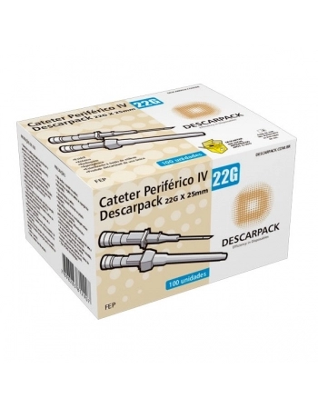 CATETER INTRAVENOSO S/ DISPOSITIVO 22G AZUL DESCARPACK