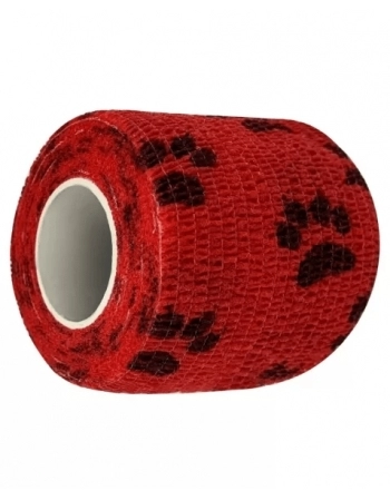 BANDAGEM LATEX 5CM C/ PATAS - VERMELHO