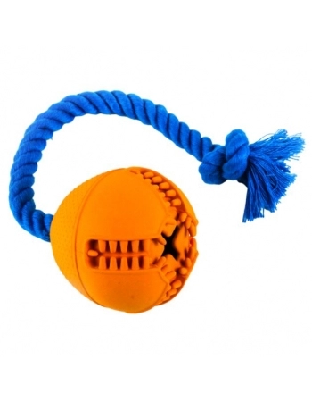 BRINQUEDO PERA INTERATIVA COM CORDA LARANJA E AZUL