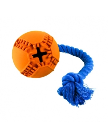 BRINQUEDO PERA INTERATIVA COM CORDA LARANJA E AZUL