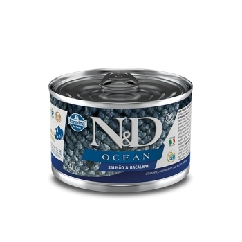 ND OCEAN WET CANINA ADULTO SALMAO E BACALHAU 0,14KG