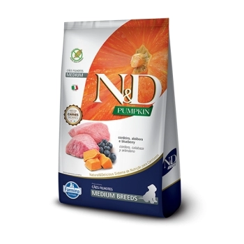 ND PUMPKIN CANINA PUPPY MEDIUM CORDEIRO 10,1KG