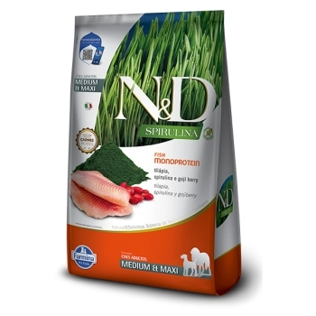 ND SPIRULINA CANINA ADULTO MEDIUM/MAXI TILAPIA 10,1KG