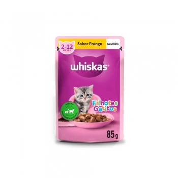 WHISKAS SACHE FILHOTES FRANGO MOLHO 85G