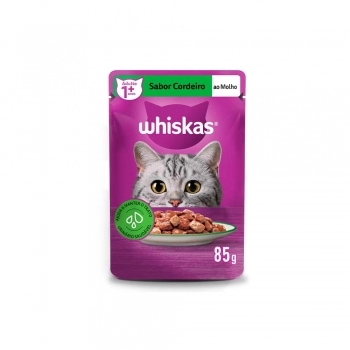 WHISKAS SACHE ADULTO CORDEIRO AO MOLHO 85G