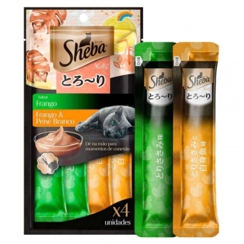SHEBA CREAMY FRANGO E FRANGO & PEIXE 4X12G