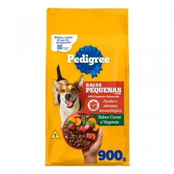 PEDIGREE DRY ADULTO RAÇAS PEQUENAS CARNE E VEGETAIS 900G