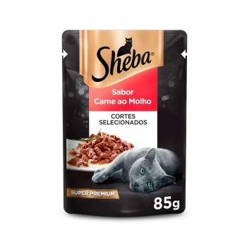 SHEBA SACHE ADULTO CARNE MOLHO 85G
