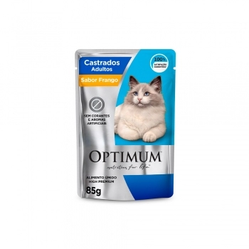 OPTIMUM CAT SACHE ADULTO CASTRADOS FRANGO 85G