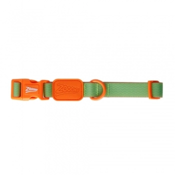 COLEIRA ACQUA WAVE VERDE - BORRACHA LARANJA M