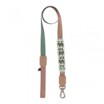 GUIA DOG GENTLE PULL VERDE MENTA E CARAMELO - BORRACHA CARAMELO