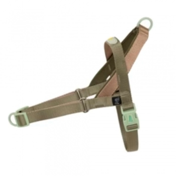 PEITORAL GENTLE PULL VERDE MENTA E CARAMELO - BORRACHA CARAMELO M