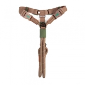 PEITORAL SOFT PULL CORDA E FITA CARAMELO G - BORRACHA VERDE MILITAR