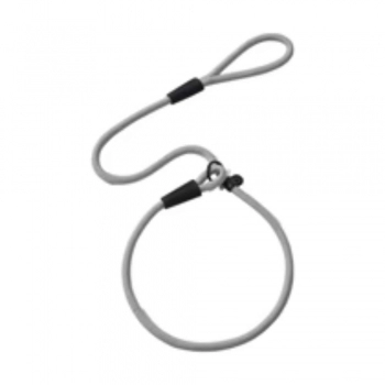 GUIA ADESTRADORA DE CORDA PRATA BORRACHA PRETA