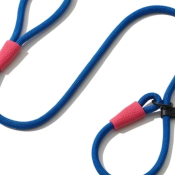 GUIA ADESTRADORA DE CORDA AZUL - BORRACHA ROSA