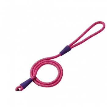 GUIA DE CORDA FUSCIA GLITTER - BORRACHA ROXA