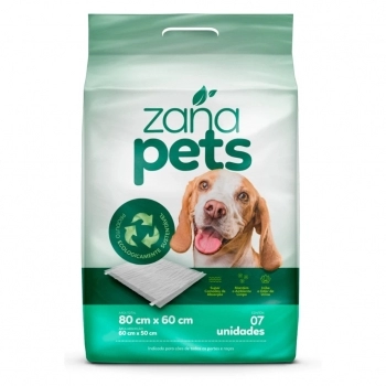 TAPETE HIGIENICO ZANAPETS 60CM X 80CM - COM 7 UNIDADES