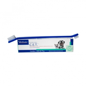 KIT SAUDE ORAL - PASTA ENZIMÁTICA C.E.T. E ESCOVA - VIRBAC