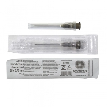 AGULHA DESCARTÁVEL 25 X 0,7MM