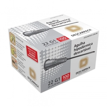 AGULHA DESCARTÁVEL 25 X 0,7MM