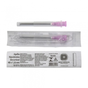AGULHA DESCARTÁVEL 40 X 1,20MM