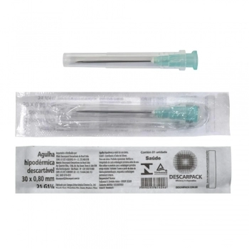 AGULHA DESCARTÁVEL 30 X 0,8MM