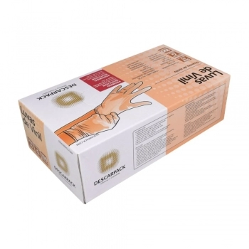 LUVA VINIL SEM PO G TRANSP DESCARPACK