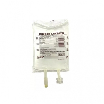 SOLUÇÃO RINGER C/ LACTATO DE SODIO 250ML - BOLSA PVC - JP FARMA