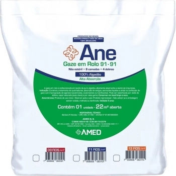 COMPRESSA DE GAZE EM ROLO ANE 13 FIOS 480G COM 1 UNIDADE - AMED