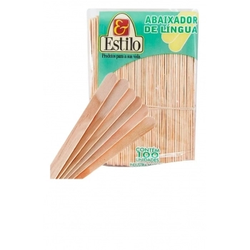 ABAIXADOR DE LÍNGUA PACOTE COM 100 UNIDADES - ESTILO