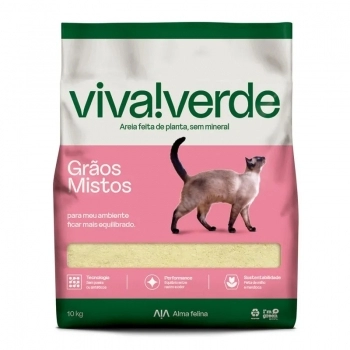 AREIA HIGIÊNICA VIVA VERDE GRÃOS MISTOS 10KG