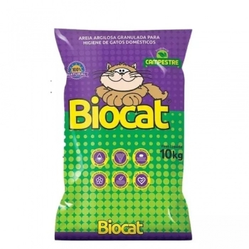 AREIA HIGIÊNICA - BIOCAT GRÃO FINO CAMPESTRE 10 KG