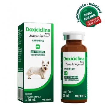 DOXICICLINA SOLUÇÃO INJETÁVEL 20ML - VETNIL