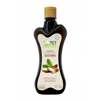PET NATURE SHAMPOO COM EXTRATO NATURAL DE CASTANHA 500ML - PETBRILHO