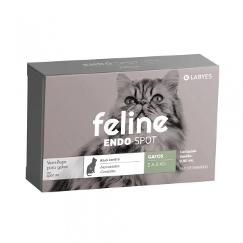 VERMÍFUGO FELINE ENDOSPOT DE 2 A 5KG - LABYES